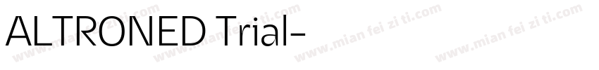 ALTRONED Trial字体转换
